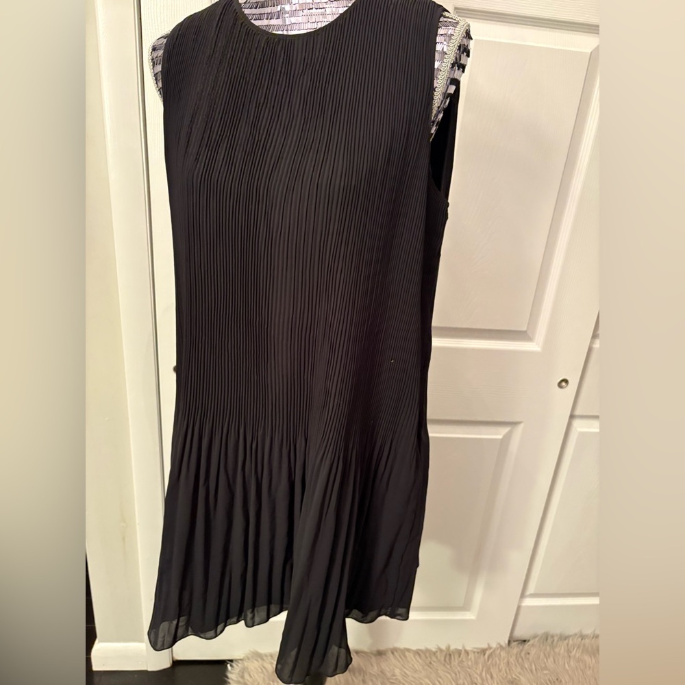Abercrombie & Fitch Black Pleated Sheath Tunic